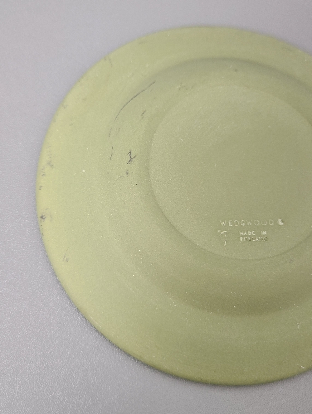Wedgwood Sage Green Blue Jasperware Small Round Vintage Trinket Dishes-Set of 3 - Picture 6 of 9